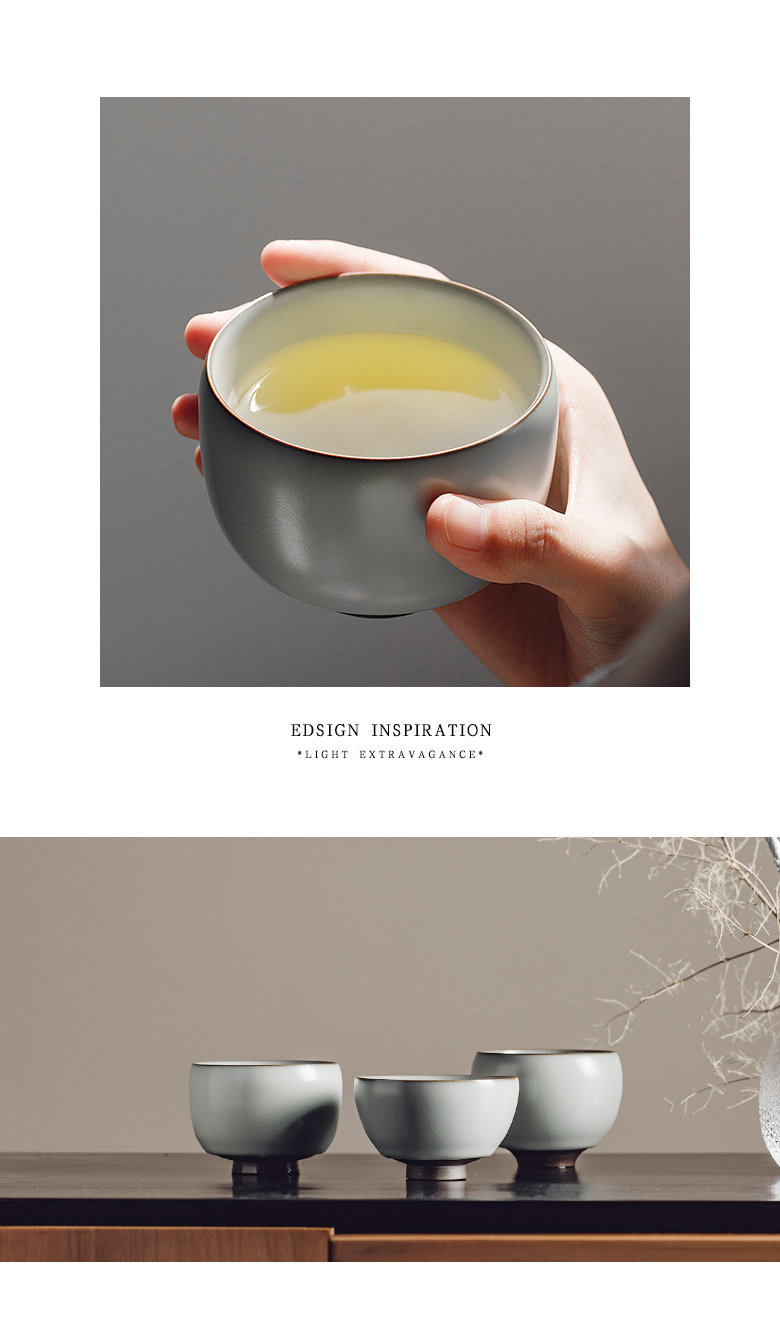 The Self - "appropriate content pure manual refinement of jingdezhen ru up market metrix who master Japanese kung fu single cup sample tea cup cup cup