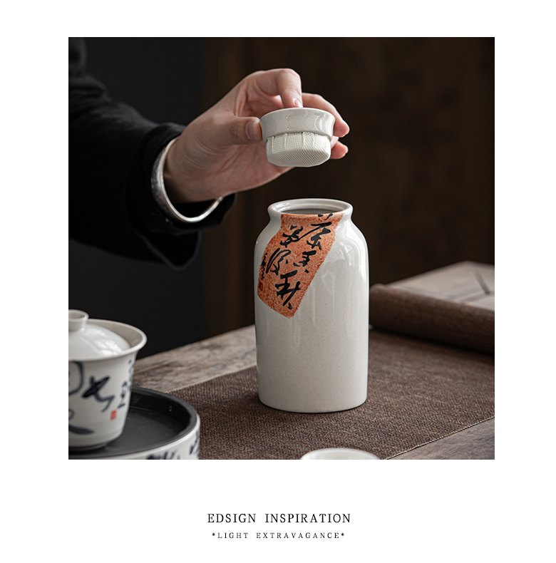 The Self - "appropriate content on the glaze color caddy fixings manual sealing ceramic POTS of tea warehouse ceramic pot small POTS storage tanks