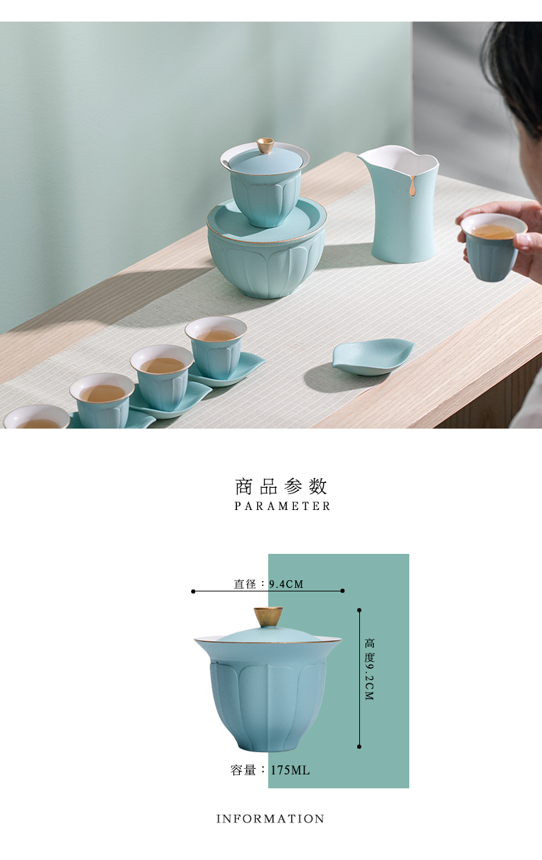 The Self - "appropriate content manual tureen single CPU use kung fu tea set the see colour of jingdezhen bowl GaiWanCha light of key-2 luxury