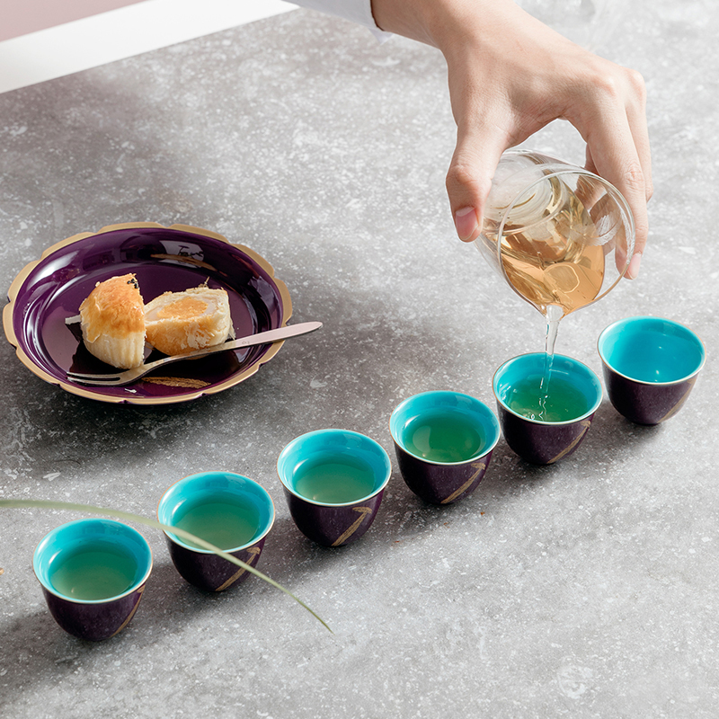 The Self - "appropriate content characteristics of purple Japanese dry pot bearing small ceramic tea accessories dry ground dip Taiwan tea saucer