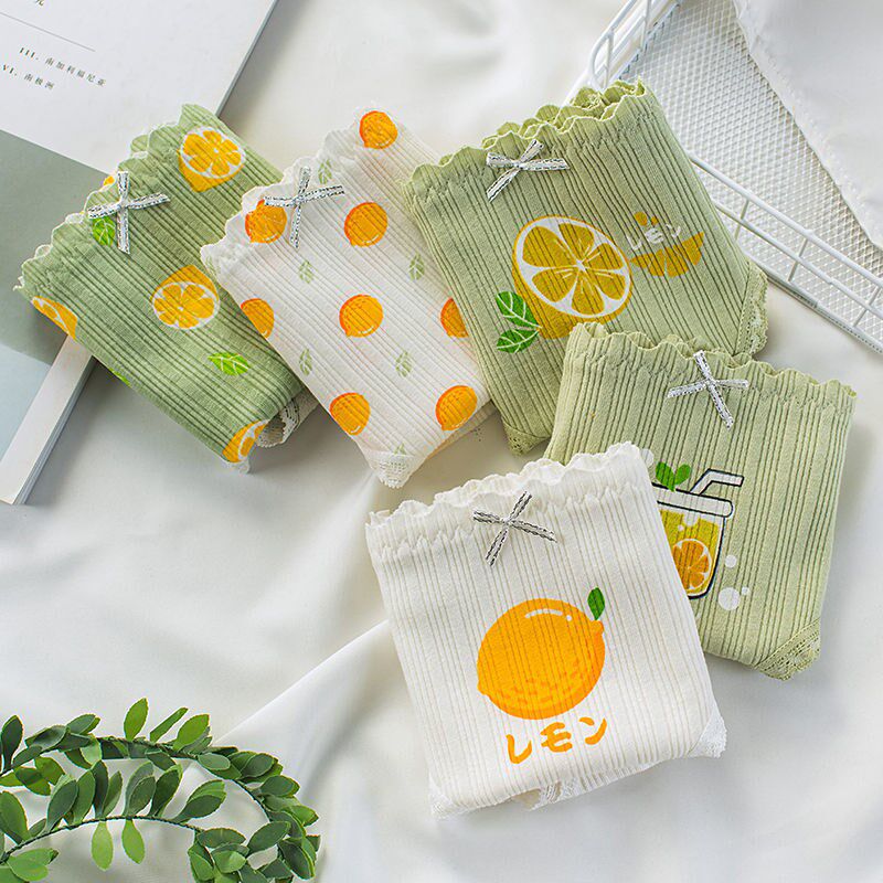 Underwear women's new 2020 hot style crotch breathable sexy Korean version Japanese students cute sweet girl briefs head