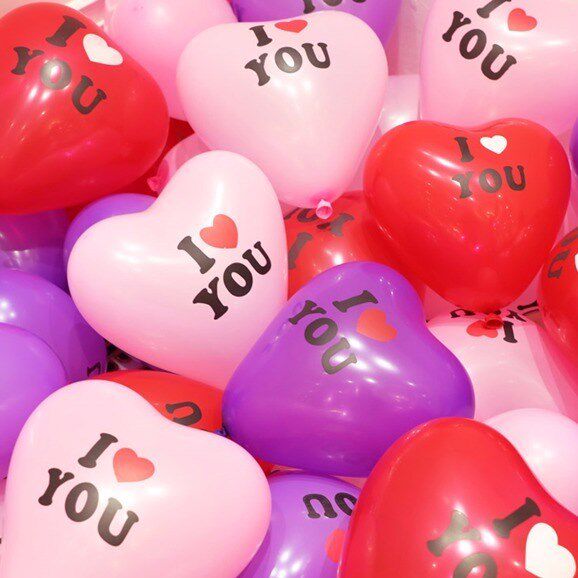 Rural wedding scene layout wedding heart-shaped LO balloon decoration wedding wedding room Valentine's Day confession romantic creativity