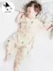 Griny baby gauze sleeping bag spring and summer thin baby bamboo cotton short-sleeved split legs Children's air-conditioned room anti-kick quilt