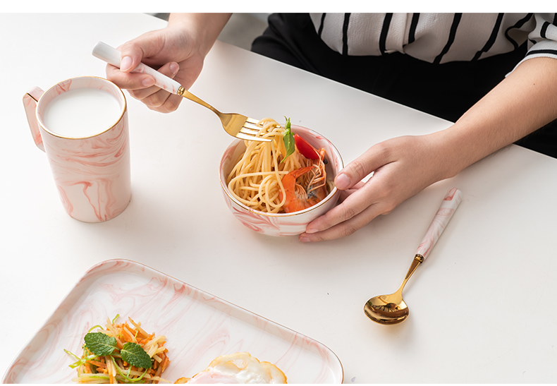 Creative picking household suit one food restaurant tableware ceramics ears plate of web celebrity western dishes for breakfast