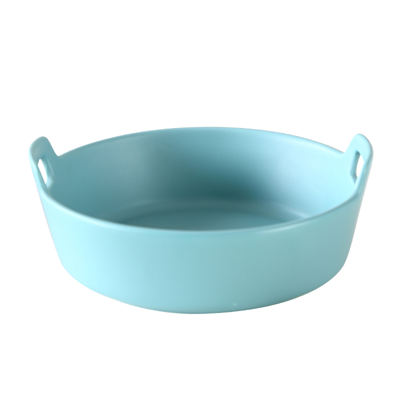Large creative ear plate of fruit salad bowl household Japanese - style tableware ceramic bowl rainbow such use boiled fish bowl