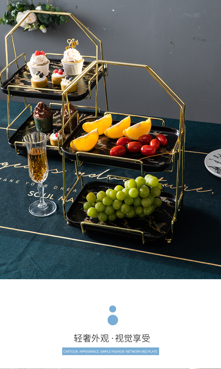 European dessert table furnishing articles ceramic cake tray display wedding table buffet tea afternoon tea heart