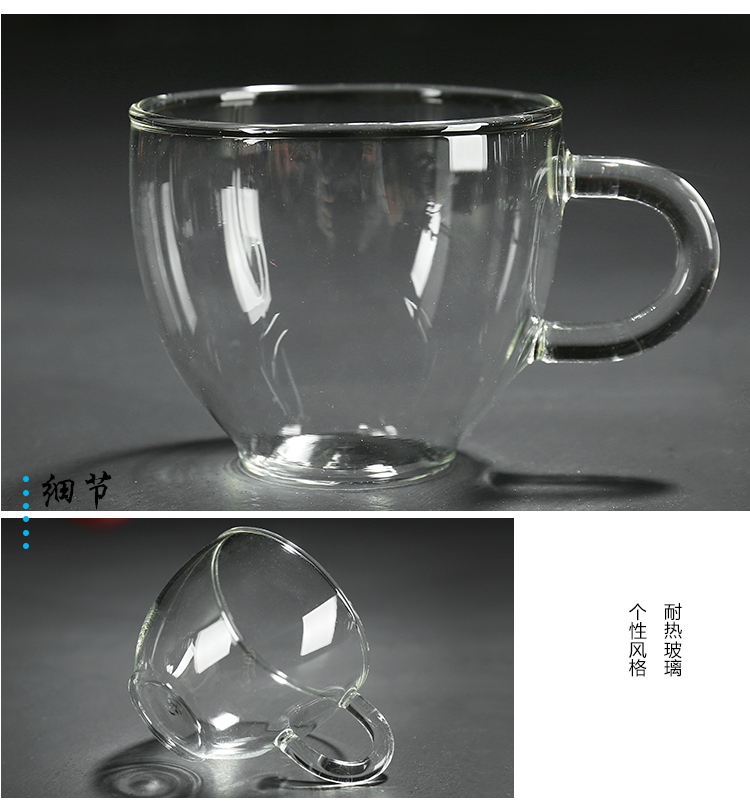 Treasure minister 's transparent glass kung fu tea set suit Japanese hammer red teapot tea cups, thickening of the household