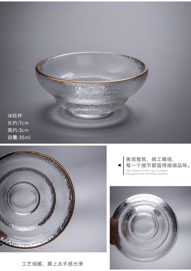 Treasure minister 's paint hammer kung fu tea set household contracted transparent glass tea, tea pot set