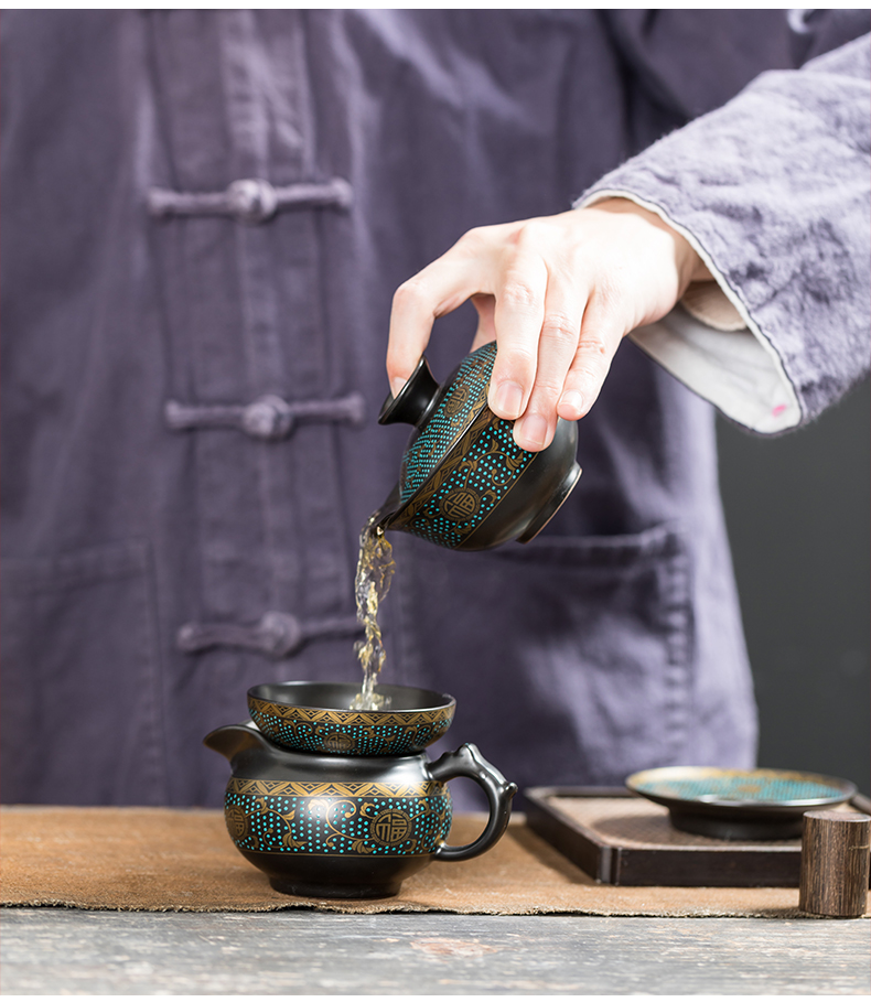 Treasure minister 's tureen to use ceramic cups only three tureen large single kung fu tea tea bowl ceramics