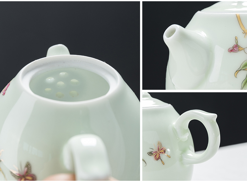 Treasure minister 's ceramic teapot white porcelain beauty pot of kung fu tea set home little teapot with filter single pot