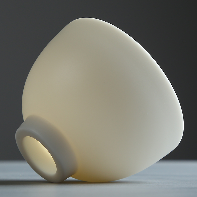 Dehua white porcelain biscuit firing without glaze 】 【 suet jade kung fu tea cups hat cup single ceramic tea cup master CPU