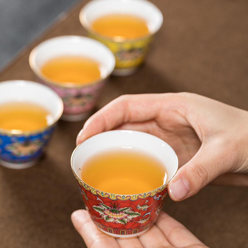 Ceramic kung fu tea cups hat cup white porcelain tea master single cup, bowl sample tea cup tea set