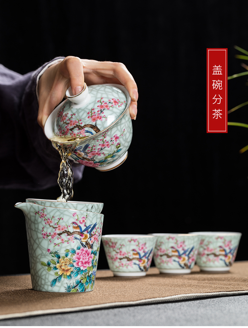 Only three tureen suit ceramic cups kung fu tea set home a single large teapot tea tea bowl