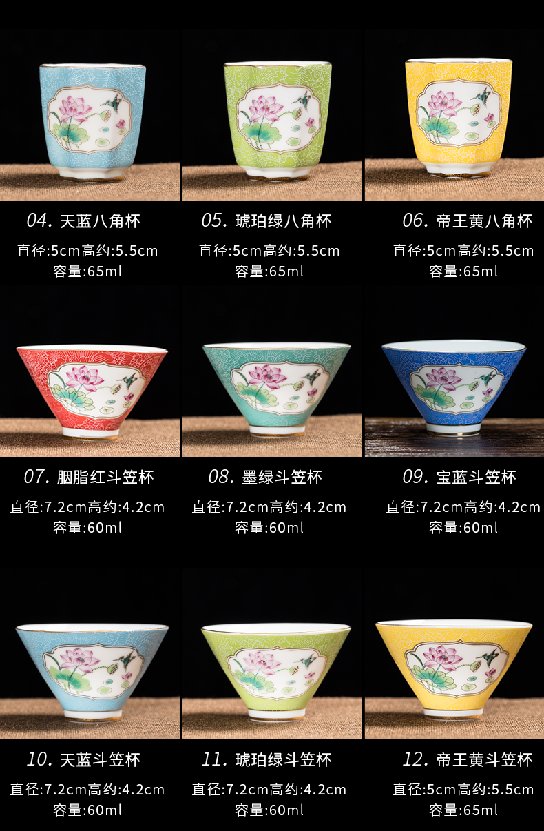 Ceramic kung fu tea cups hat cup white porcelain tea master single cup, bowl sample tea cup tea set
