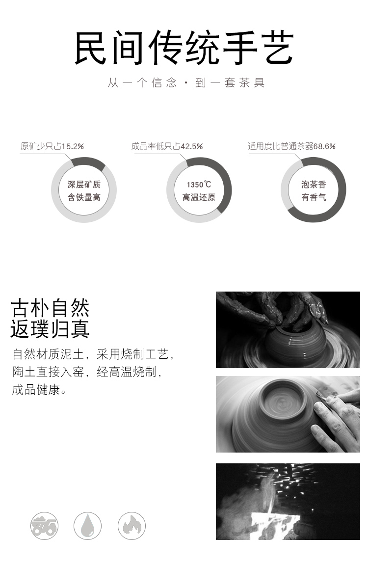 Receives caddy fixings ceramic seal pot small household portable storage medium storage tank Receives the tea box of tea set