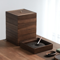 Nian Cheng walnut Puer tea box multi-layer can be superimposed household solid wood tea cake storage box tea box sub-tea tray