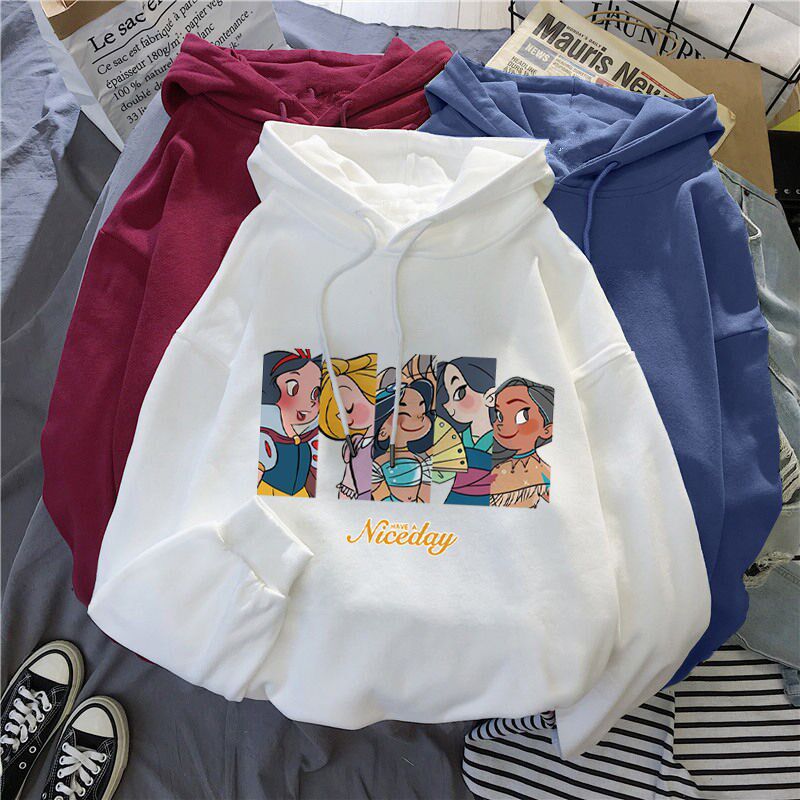 Sweater women's trendy ins spring and autumn with hat long-sleeved student Korean version loose thin cotton top is thin American