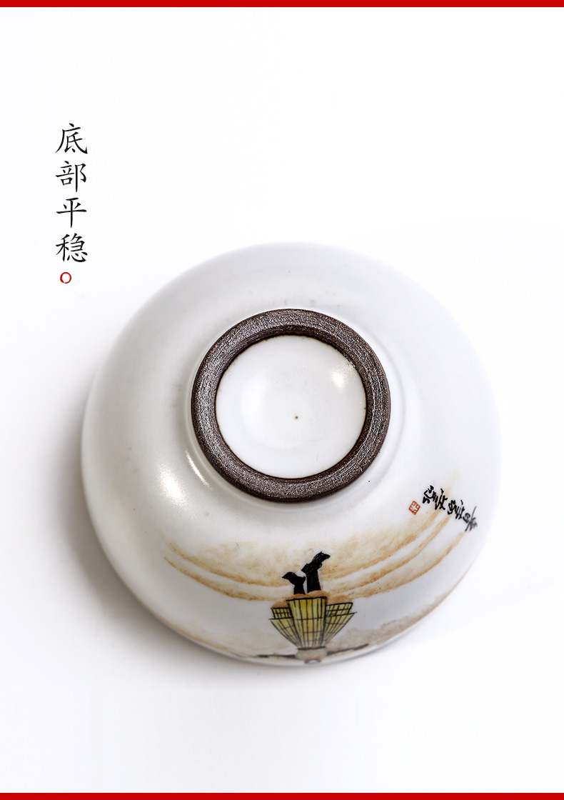 Your up master kung fu tea cup hand - made Monkey King sample tea cup ceramic cup jingdezhen pure checking out the tea