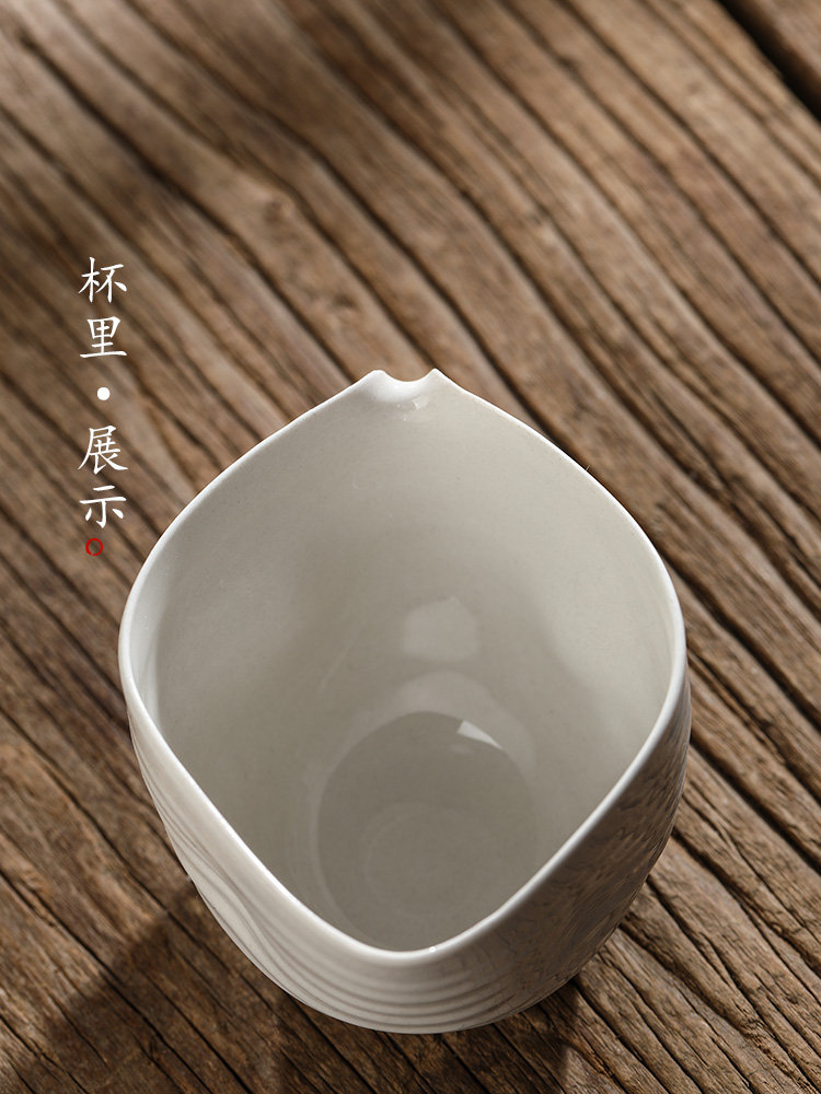 Pure manual points of tea ware jingdezhen ceramic plant ash fair keller kung fu tea set high temperature resistant individual tea accessories