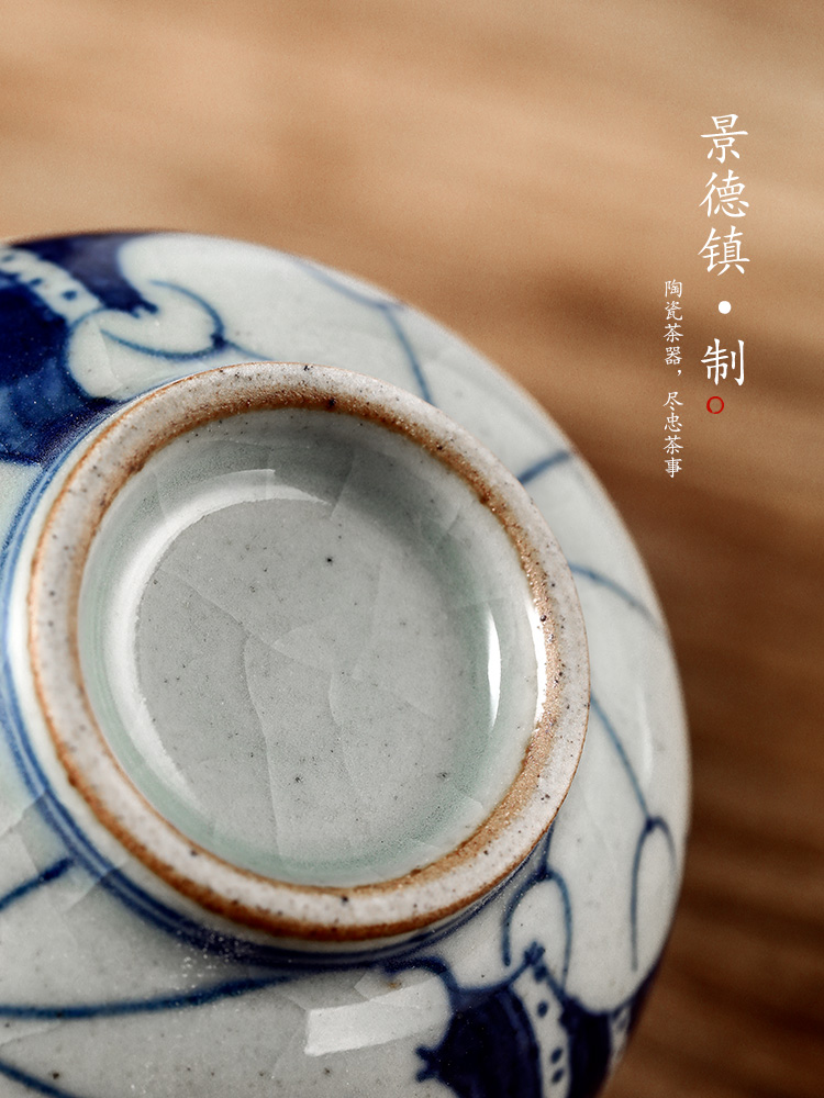 Jingdezhen porcelain cup sample tea cup archaize ceramic masters cup but small teacups hand - made lotus kunfu tea tea set