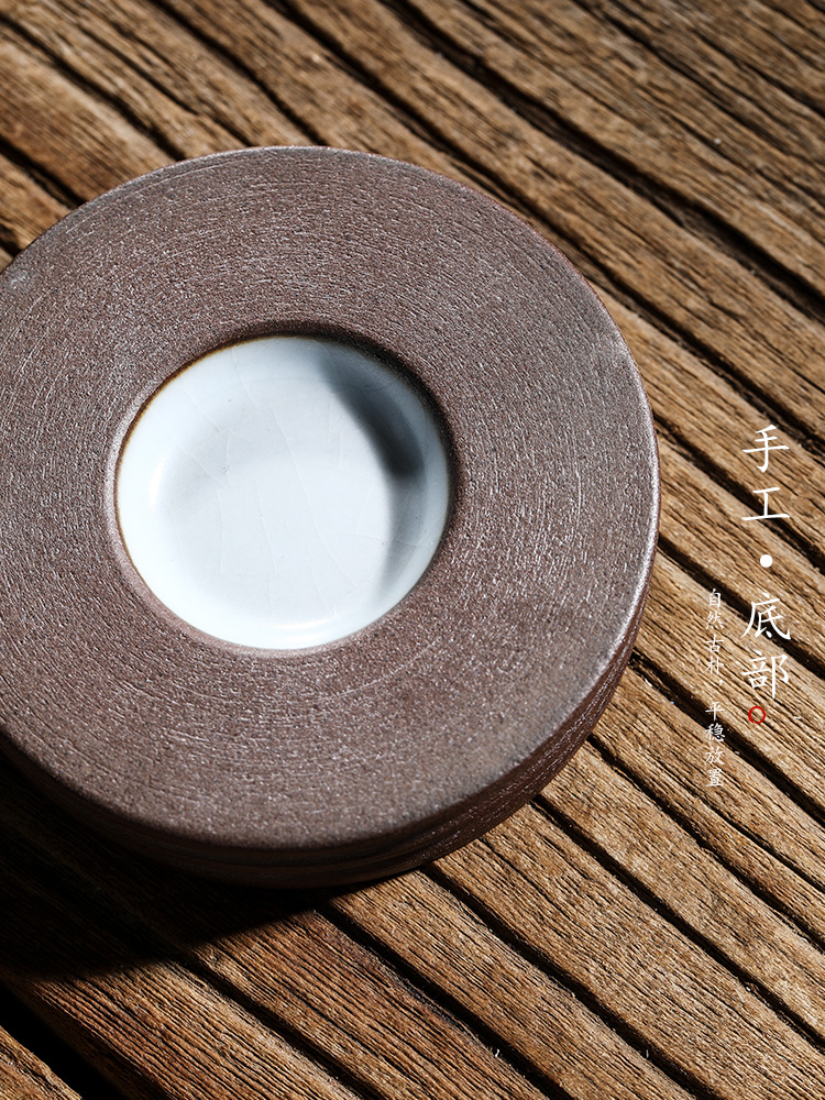 Jingdezhen your up hand - made cover rear cover to pure manual open image cup mat are it ceramic tea tea accessories