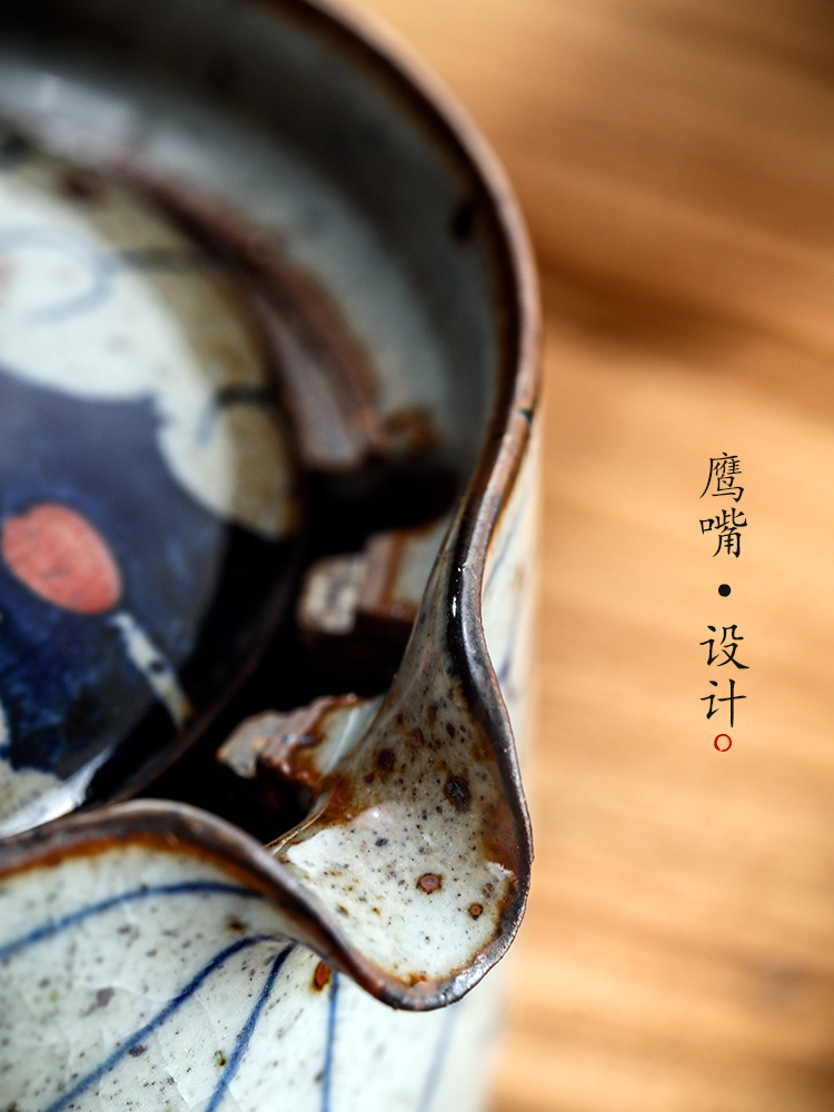 Hand grasp the teapot lid bowl of jingdezhen blue and white Hand - made kung fu tea tea ware anti hot cups suit household contracted