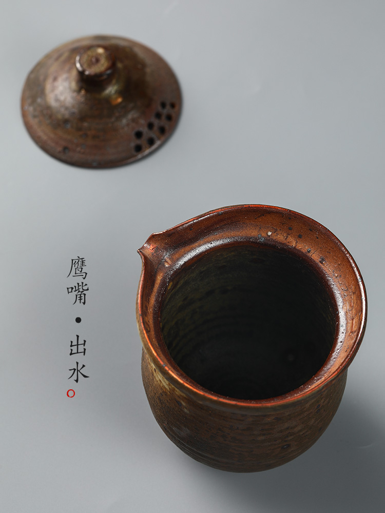 Pure manual hand grasp the teapot lid to use hot large jingdezhen tea; Preventer clay kunfu tea tea set household restoring ancient ways