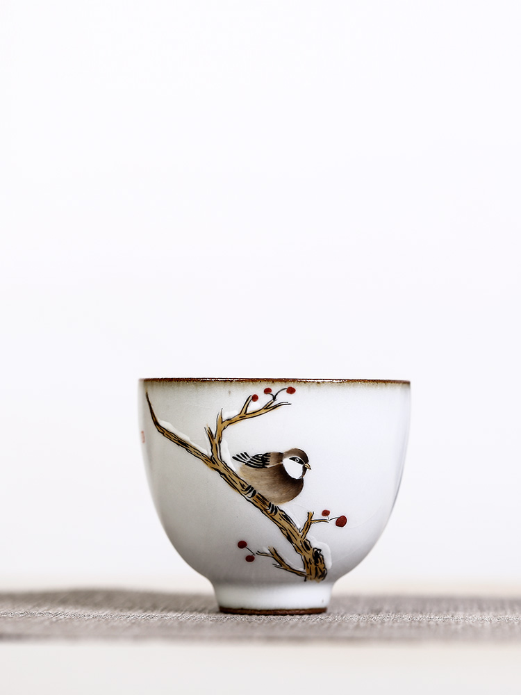 Your up hand - made riches and honour bird cup masters cup pure manual jingdezhen sample tea cup single glass ceramic kung fu tea set