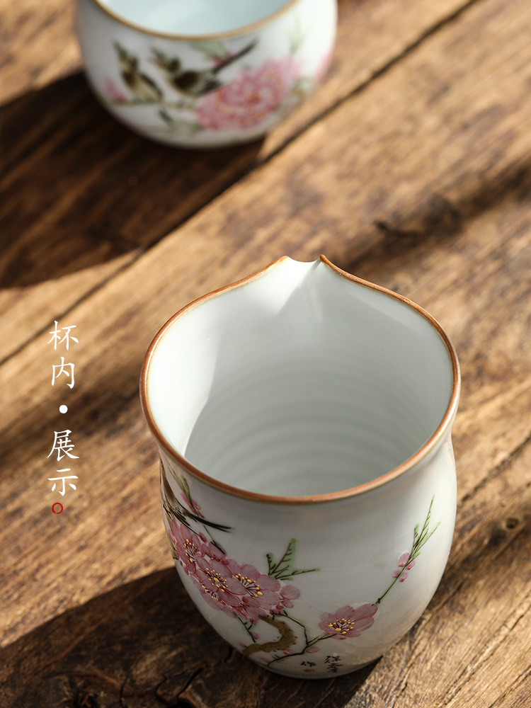 Xu, Jiaxing hand - made peach blossom put water point your up fair can have a cup of tea ware jingdezhen ceramics by hand points to kung fu tea set