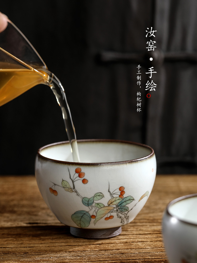 Pure manual your up kung fu tea set jingdezhen ceramic cups master cup sample tea cup single CPU hand - made pieces of tea