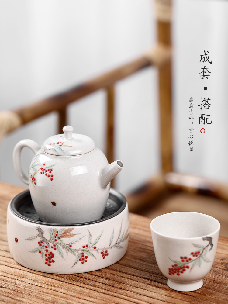 The Master of jingdezhen ceramic cups sample tea cup cup single cup pure manual plant ash hand - made south day bamboo kung fu tea set