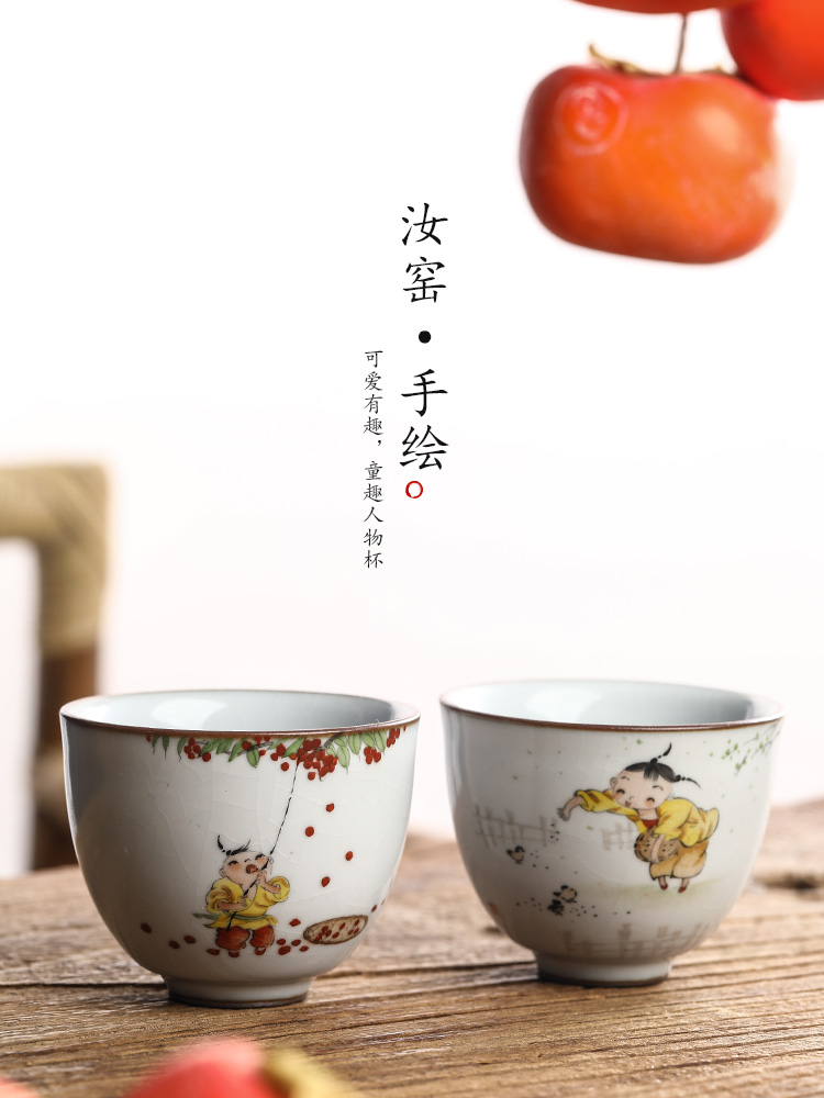 Pure manual your up CPU master cup of jingdezhen kung fu tea set sample tea cup single CPU hand - made tong qu ceramic bowl