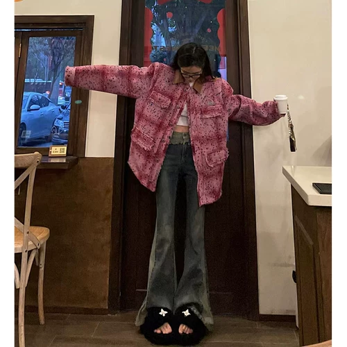 Наплечники, осенняя демисезонная куртка для отдыха, в стиле Шанель, свободный крой, изысканный стиль