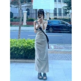 Летнее платье, приталенный корсет, длинная юбка