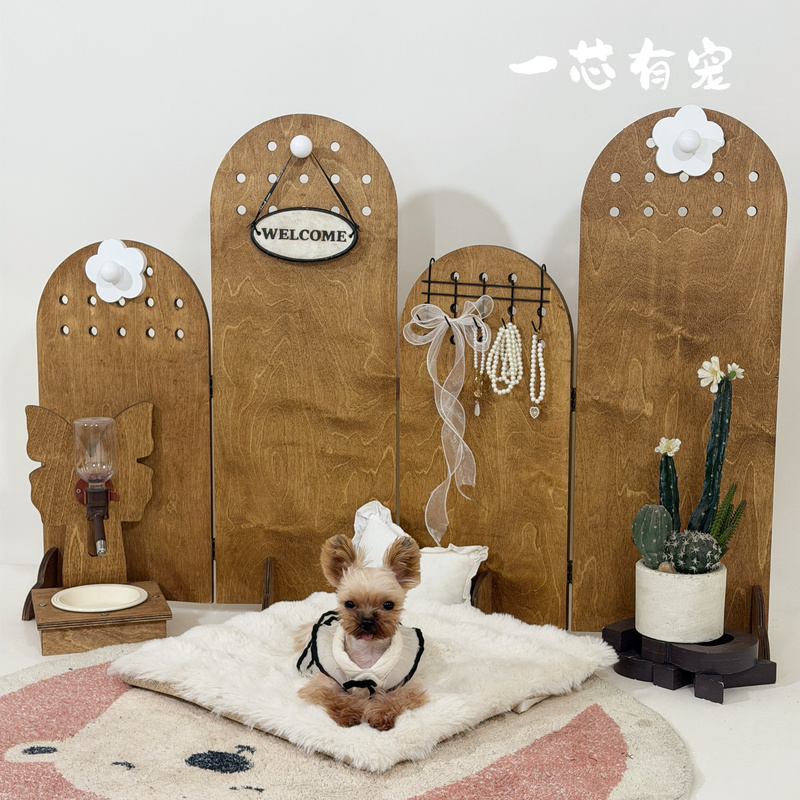 One Core Has a Pet ® Secret Garden Pet Short Background Board, Popular Style, Foldable Partition Backdrop for Photography, Small Screen Partition.