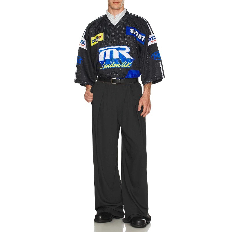 In Stock New Product Martine Rose 25Ss American Blokecore Jersey Casual Short-Sleeved T-Shirt for Couples