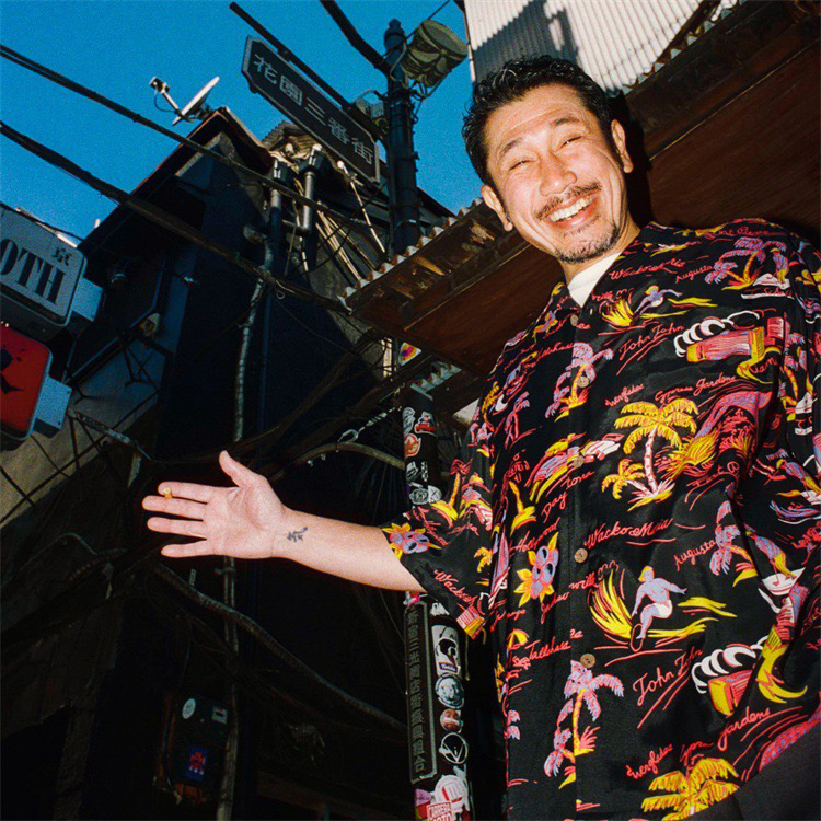 Spot New Product Wacko Maria Island Coconut Surfing Leisure Travel Rayon Hawaiian Short-Sleeved Shirt