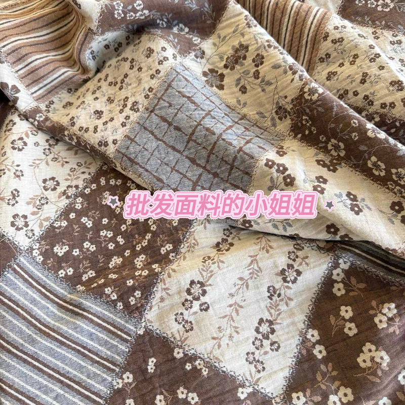 Muyan Retro Style High-Quality 100% Cotton Yarn-Dyed Jacquard Double-Layer Yarn A-Grade Maternal and Infant Fabric Material