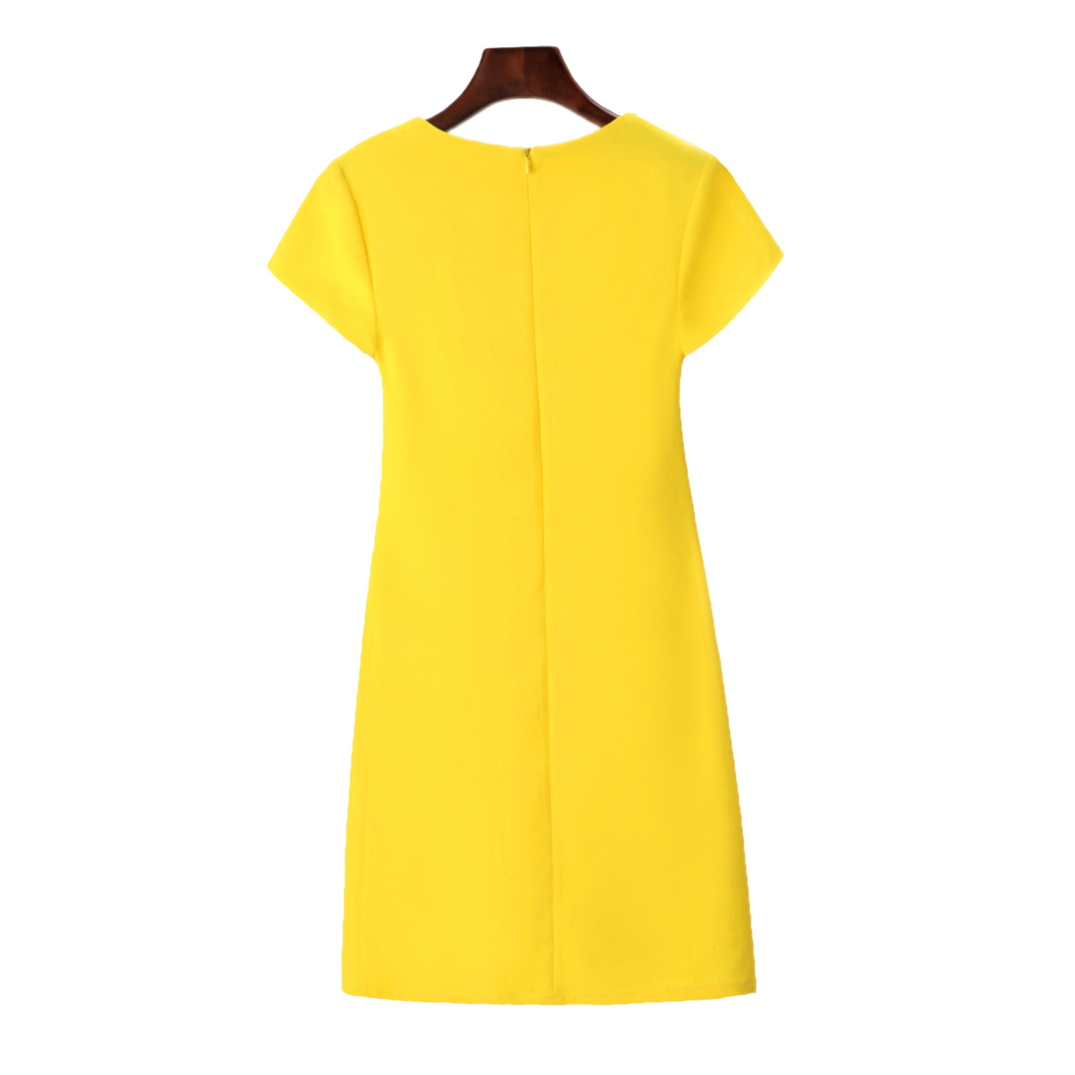 . Medium dài mùa xuân váy của phụ nữ / mùa hè 2020 mới phiên bản Hàn Quốc búp bê cổ áo ngắn tay cỡ lớn A-từ mỏng váy