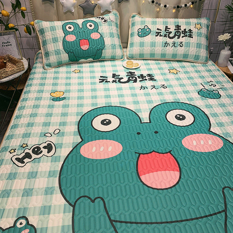 Hengyuanxiang Summer Washable Latex Ice Silk Mattress Naked Sleeping Net Red Three-piece Summer Dormitory Single Cute