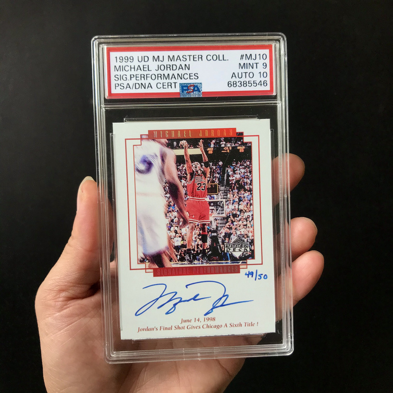 1999Ud Michael Jordan Signature Card, Autographed by Jordan, 1998 Final Shot Original Replica LAOSHU Card