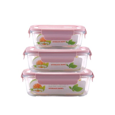 玻璃饭盒微波炉专用保鲜分隔便当盒