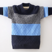 Childrens sweater boys sweater plus velvet padded pullover 2021 autumn winter New Boy Boy big cotton