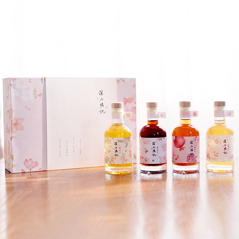 溪山隐记樱桃酒樱花礼盒高颜值水果酒低度甜酒生日礼物女士酒4瓶