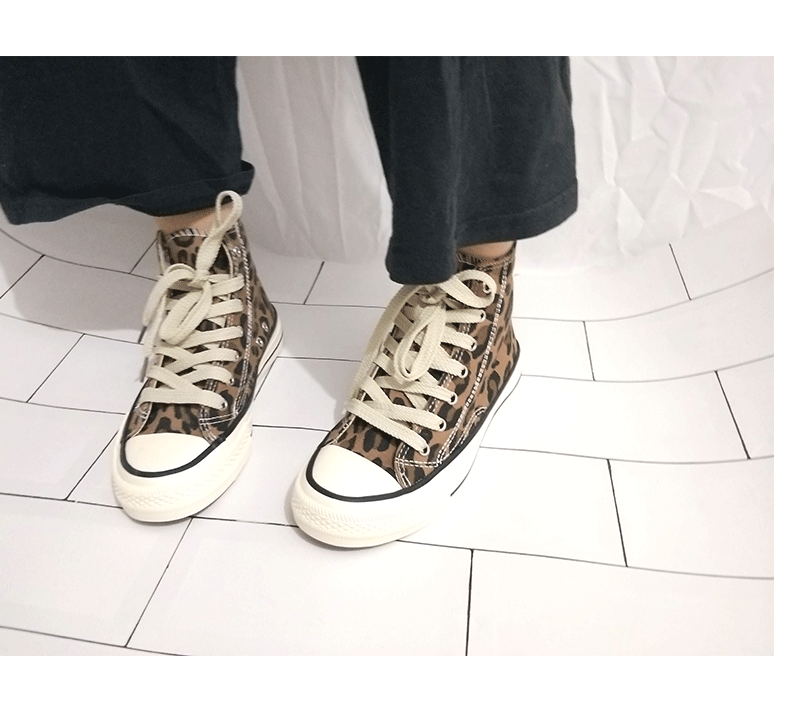 Mùa đông 2018 mới giày cao gót da báo nữ sinh viên Hàn Quốc Harajuku ulzzang cộng với giày nhung giày cotton giầy thể thao nữ