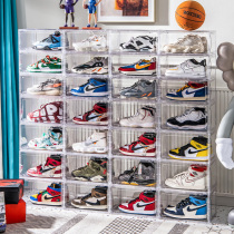 Shoe box storage box transparent storage artifact aj sneakers save space Net red oxidation shoe rack drawer shoe wall