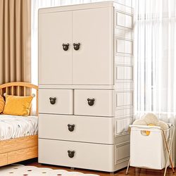 Xingyou Baby Wardrobe Baby Storage Cabinet For Home thickened Plastic kids Simple Wardrobe Clothes Storage Locker