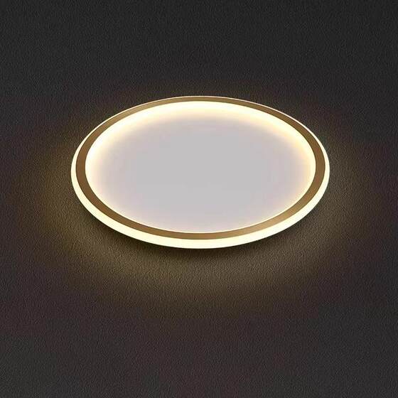 Simple Modern All-Copper Bedroom Ceiling Light, Designer Creative Dining Room Lighting, Personalized Ultra-Thin Led Ceiling Light