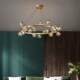 Simple Modern Light Luxury All-Copper Living Room Chandelier, Elegant Dining Room Crystal Lamp, Creative Designer High-End Lighting Fixtures