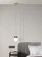 Simple Modern Restaurant Bar Glass Pendant Light Designer All-Copper Hallway Entrance Led Small Pendant Light
